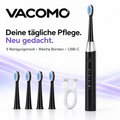 Vacomo Care One – Elektrische Zahnbürste mit 5 Reinigungsmodi
