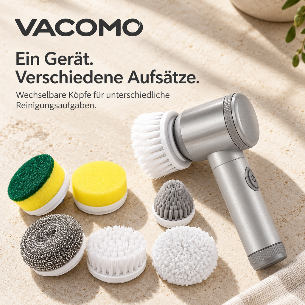 Vacomo Spin Mini – Elektrische Reinigungsbürste für Bad & Küche