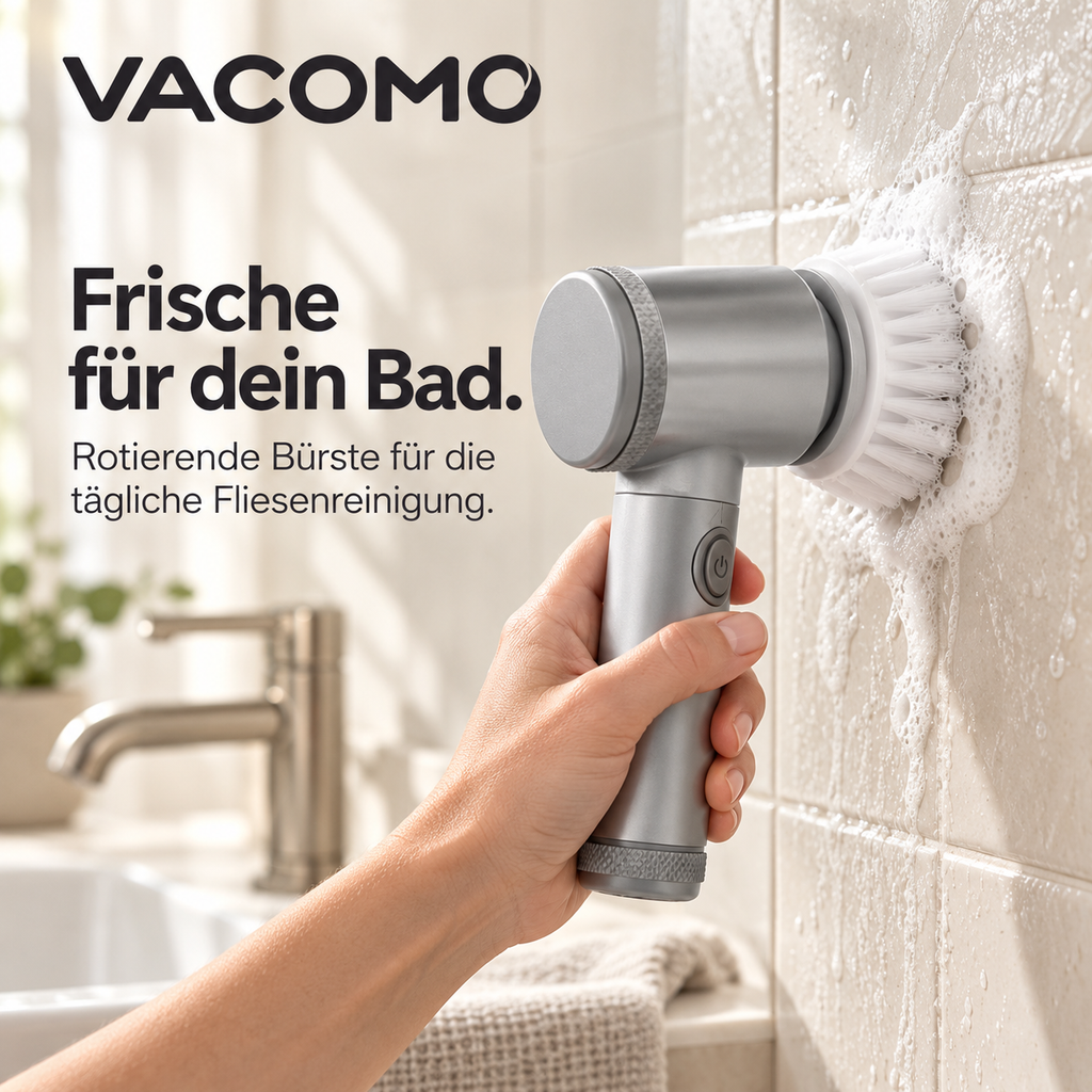 Vacomo Spin Mini – Elektrische Reinigungsbürste für Bad & Küche