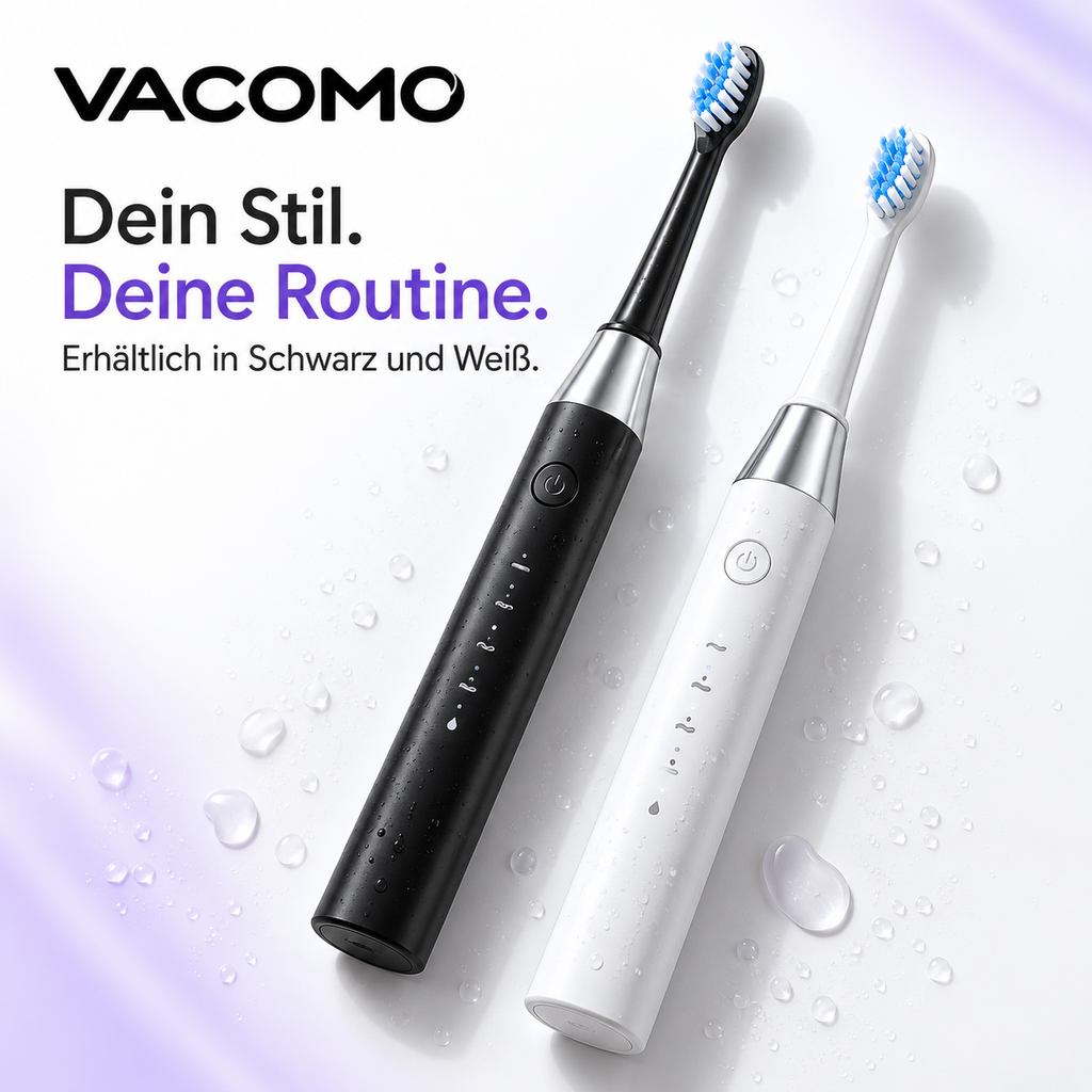 Vacomo Care One – Elektrische Zahnbürste mit 5 Reinigungsmodi