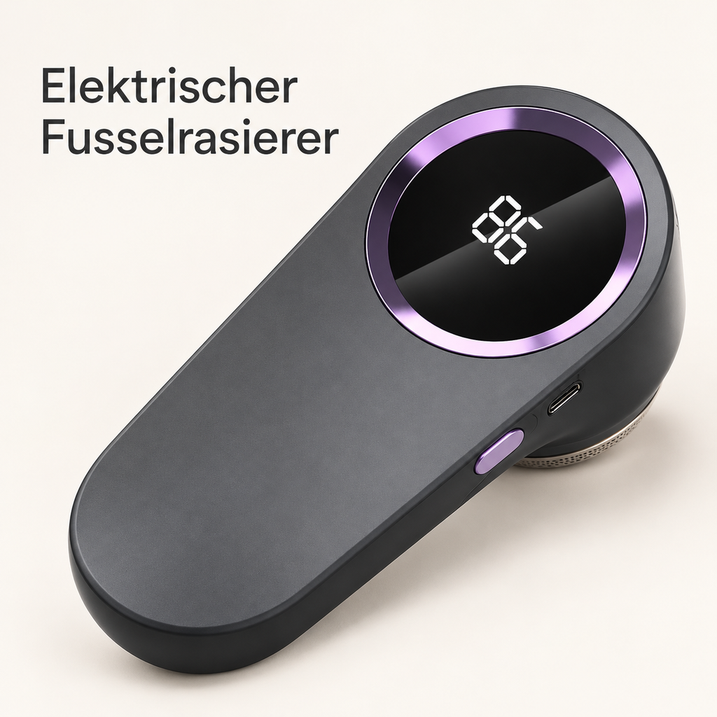 Elektrischer Premium-Fusselrasierer mit Digitaldisplay & USB-C
