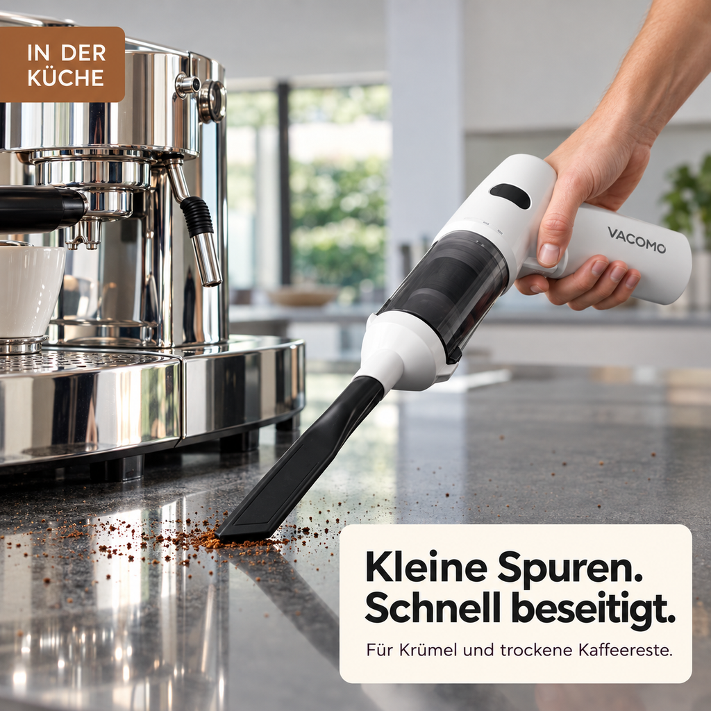 Vacomo Air Pro – Handstaubsauger mit Zubehör-Set