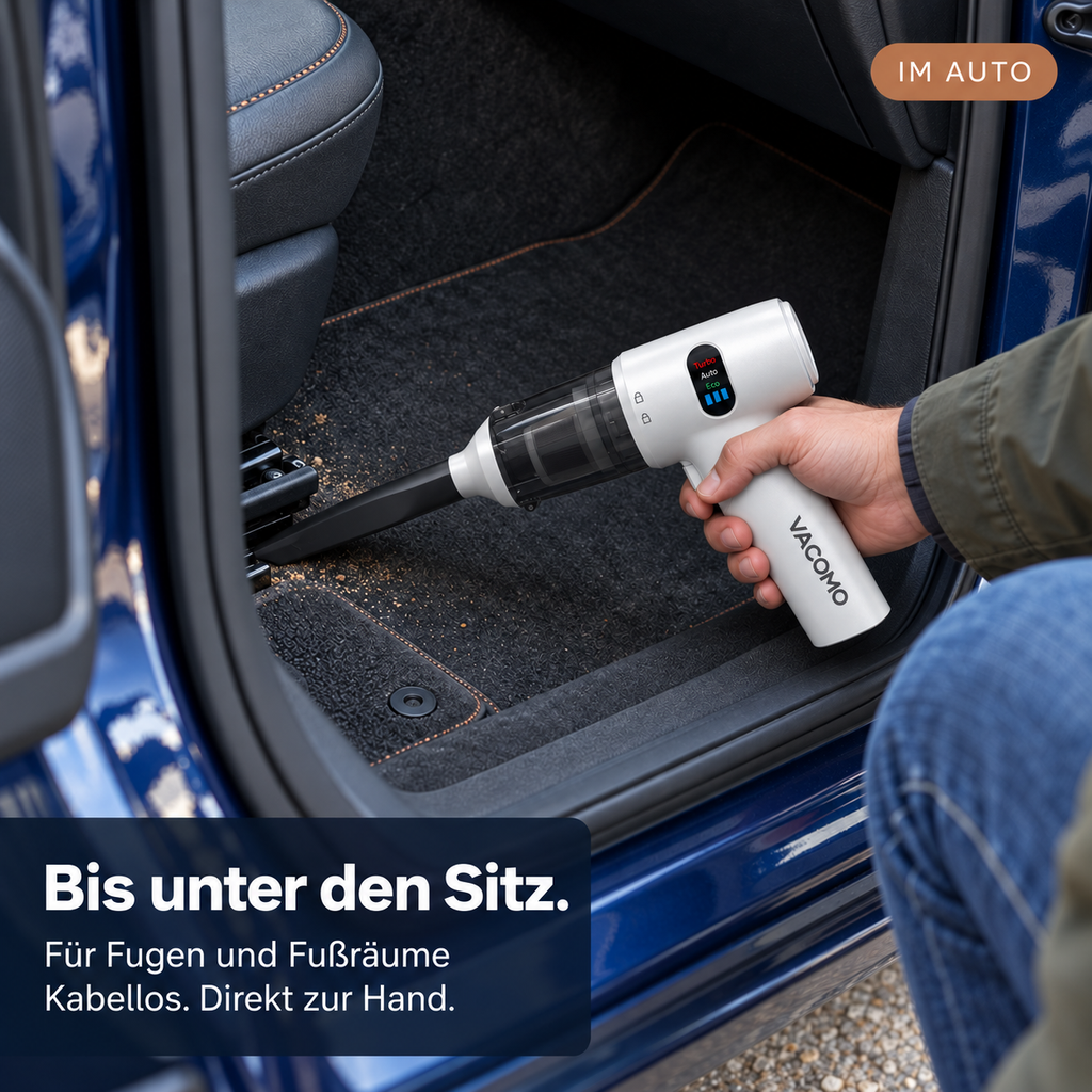 Vacomo Air Pro – Handstaubsauger mit Zubehör-Set