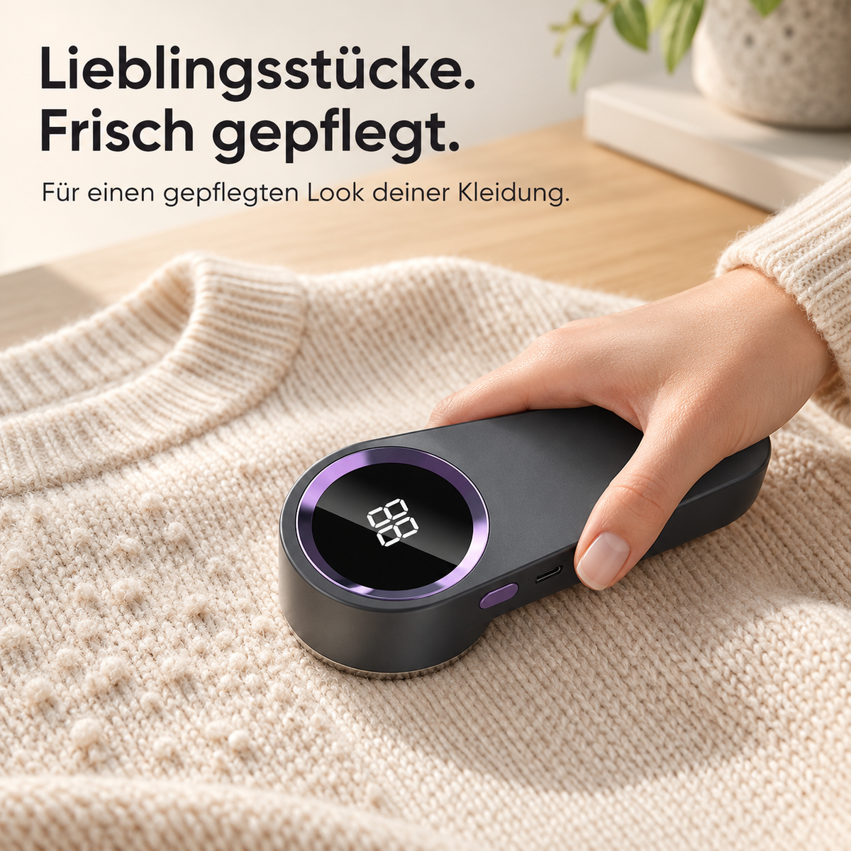 Elektrischer Premium-Fusselrasierer mit Digitaldisplay & USB-C