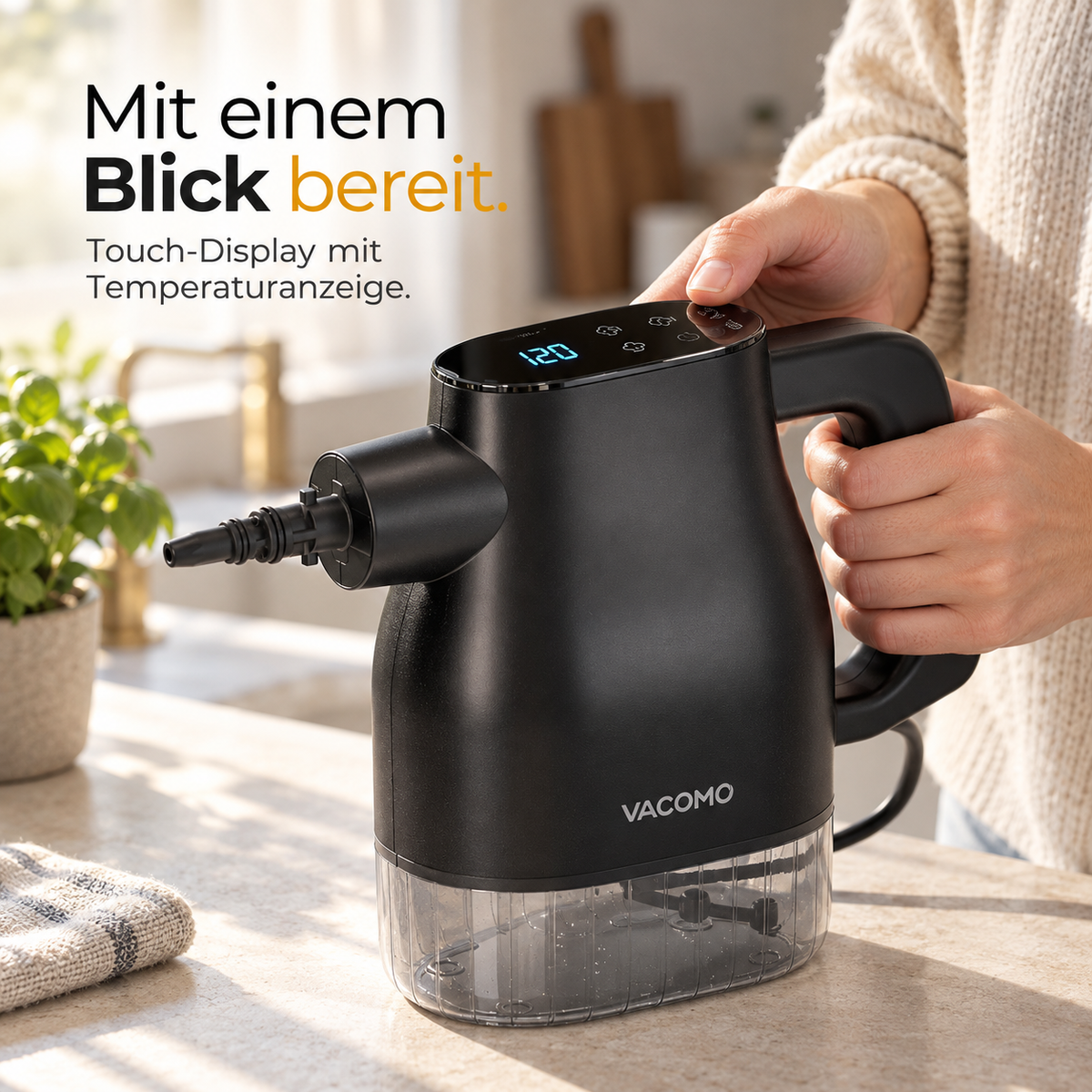 Vacomo Steam Pro – Kompakter Handdampfreiniger