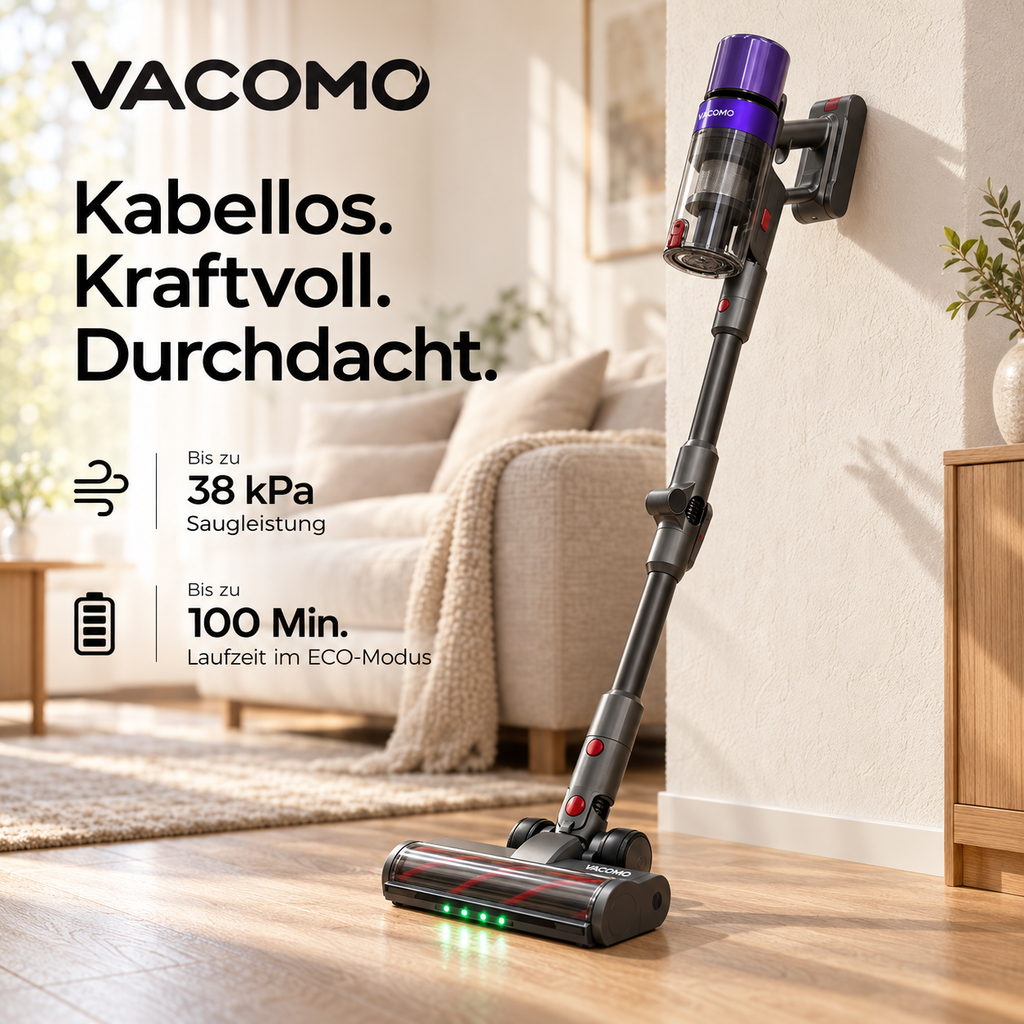 Vacomo Air Flex – Kabelloser Akkustaubsauger